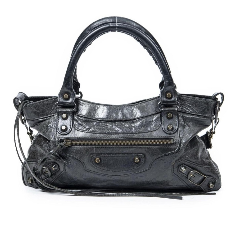 Balenciaga Black Leather Handbag